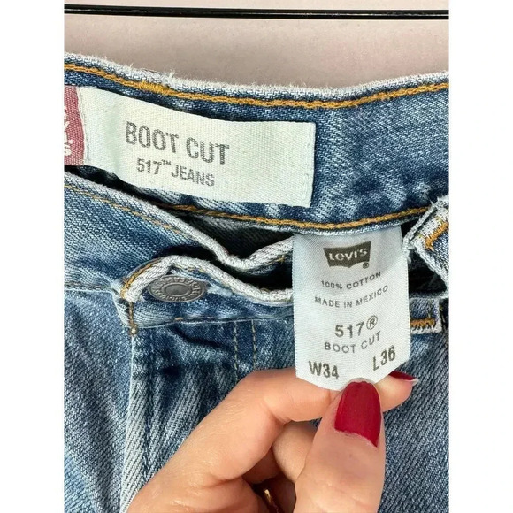 LEVIS Men's Bootcut Casual Streetwear Non Stretch Medium Wash Size 34/36 - Picture 5 of 5